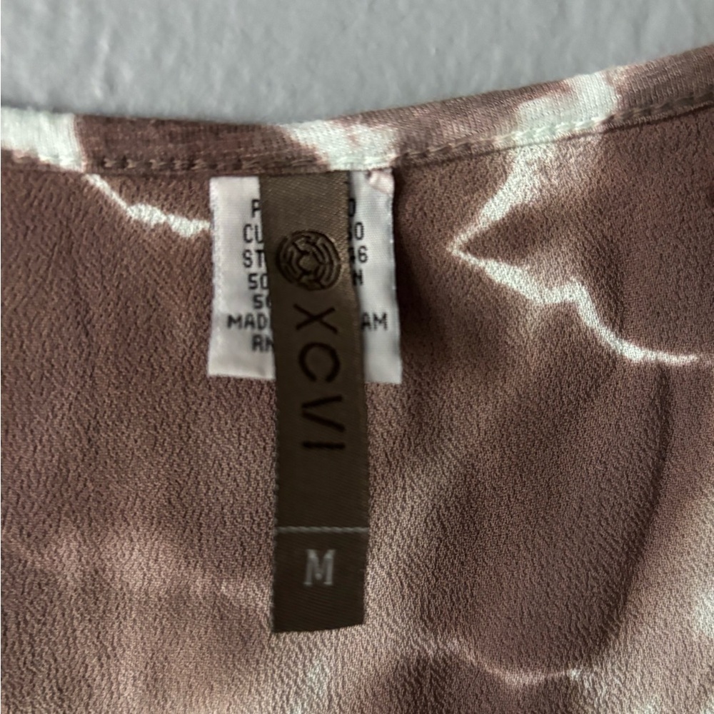 XCVI | Tie Dye | Lightweight Tank | Brown & Teal | M - Picture 9 of 10